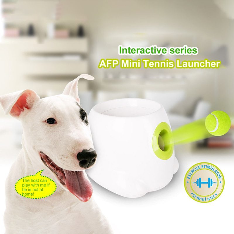 Automatic Ball Thrower Dog Toy Automatic Ball Thrower Dog Toys Tennis Balls Replacement Exercise Trainer Launcher Thrower With 3 Balls Dog Training Pet Toys