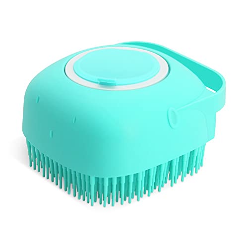 Pet Grooming Bath Massage Brush with Soap and Shampoo Dispenser