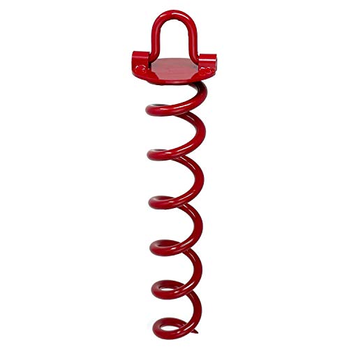 Dog Heavy Duty Outdoor Ground Spiral Anchor with Swivel Ring for Cable