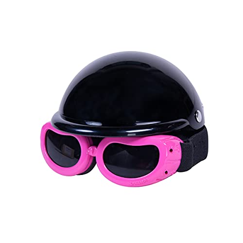 Tankyomilex Pet Dog Helmet and Goggles Set