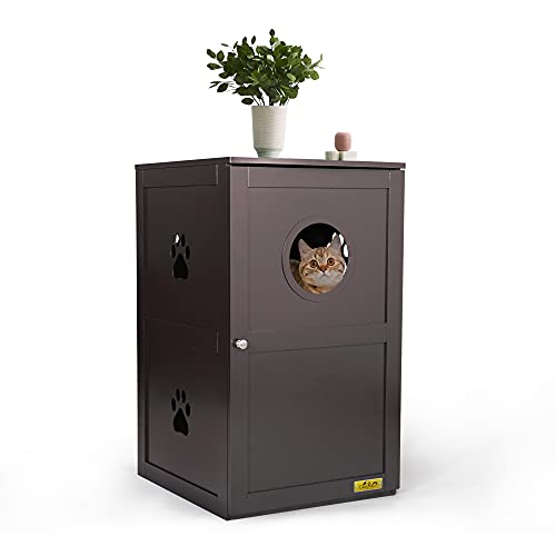 COZIWOW Enclosed Litter Box Enclosure Furniture Hidden Cabinet