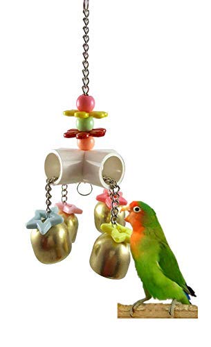 Parrot Bell Toy Bird Hanging Ringing Colorful Toy