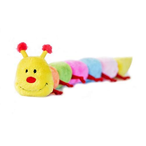 Colorful Caterpillar Squeaky Stuffed Plush Dog Toy