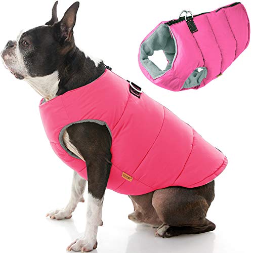Gooby Padded Vest Dog Jacket - Solid Pink