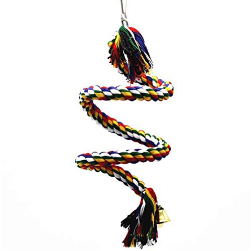 Airlove Bird Spiral Cotton Rope Perches with Bell