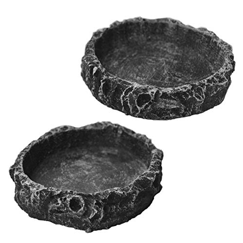 OperSeven 2 Pack Reptile Food Bowl