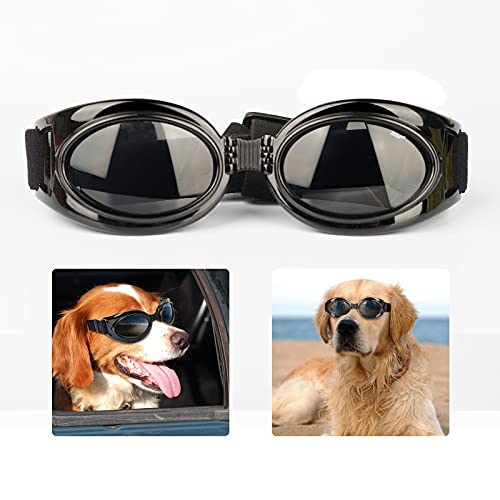 Dog Sunglasses with Adjustable Head and Chin Straps