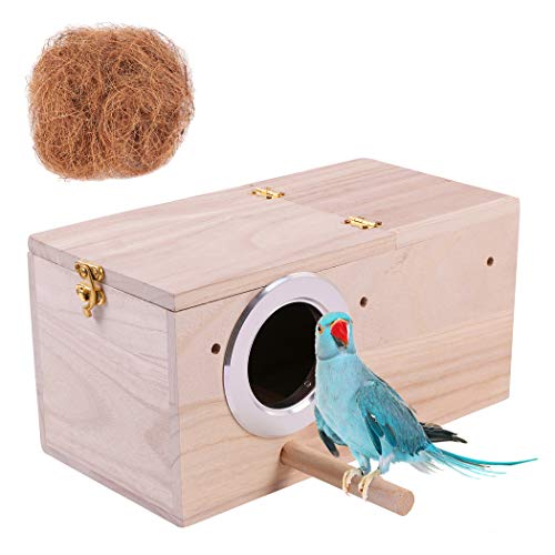 Nesting Bird House with Natural Coconut Fiber