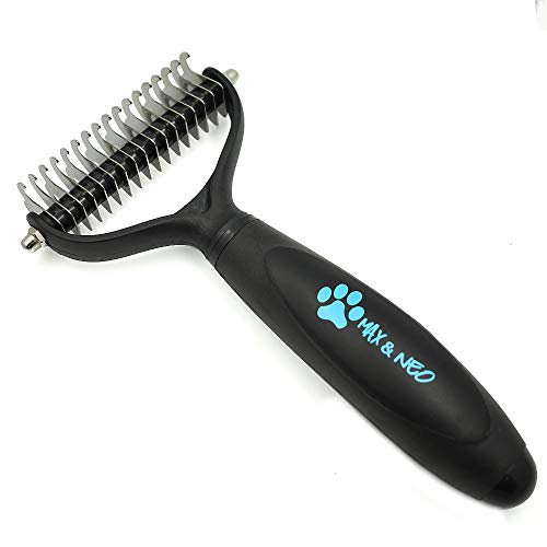 Max and Neo 2 Sided Undercoat Rake Dog Dematting Comb