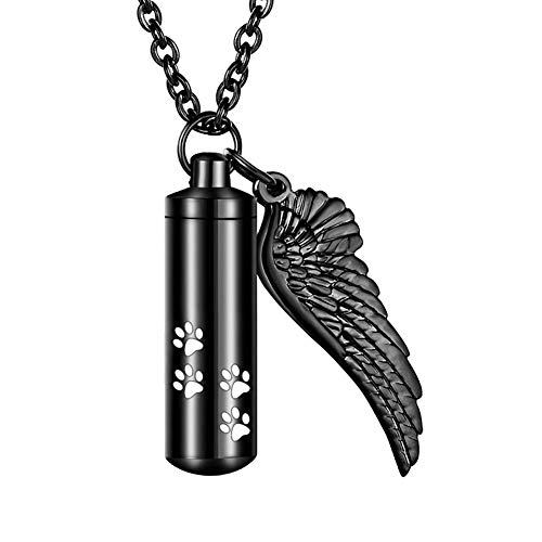 abooxiu Cylinder Cremation Necklace for Pet