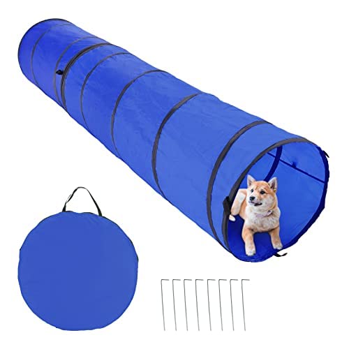 Detachable Pop up Pet Agility Tunnel with Carrying Bag