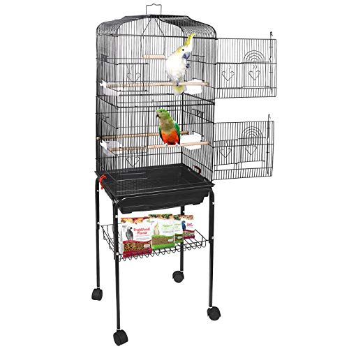SUPER DEAL 59.3''/53'' Rolling Bird Cage Large