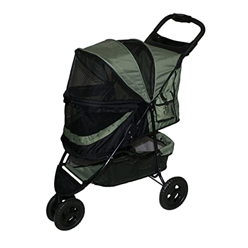 Easy One-Hand Fold Pet Stroller for Cats/Dogs
