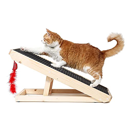 Adjustable Height - Scratch Mat Mobility Ramp for House Cats