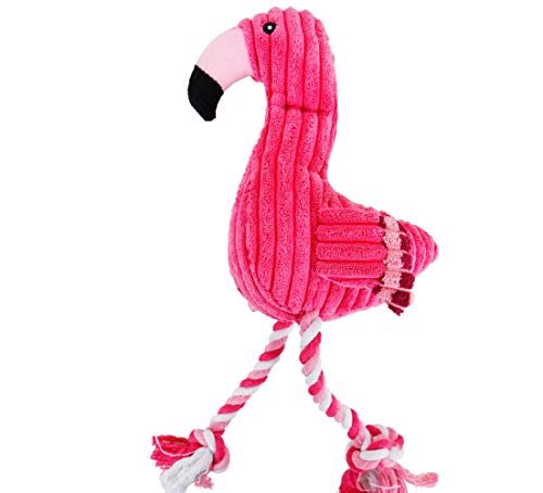 Cute Flamingo Durable Squeaky Teething Toys for Puppy