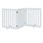 Foldable Pet Gate with 2PCS Support Feet Dog Barrier