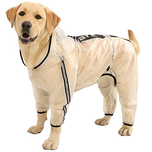 Small Medium Large Dogs Rain Jacket with Reflective Stripe