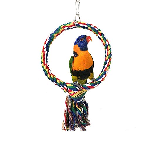 Bird Swing Perch Cotton Rope Ring Toy