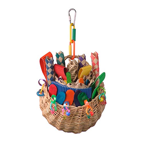 Super Bird Wicker Foraging Basket Bird Toy