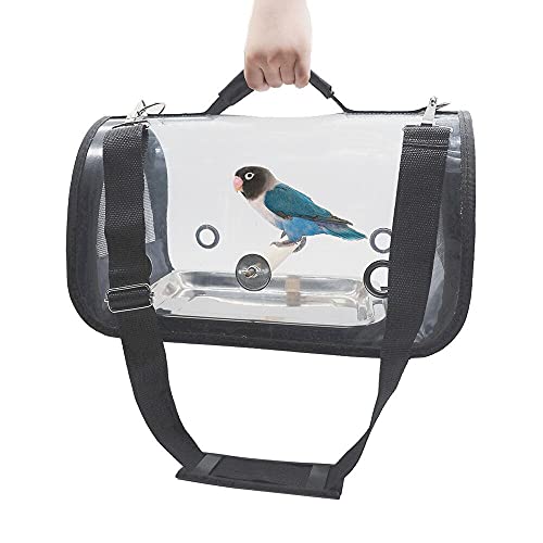 Portable Pet Bird Parrot Travel Bag Transparent Breathable Cage