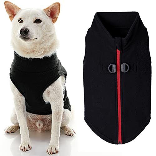 Dog Sweater Fleece Step-in Dog Jacket with Dual D Ring Leash
