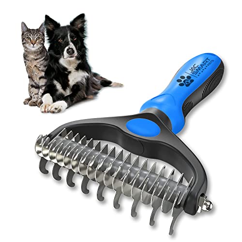 jAc Brush for Shedding Cats & Dogs, Dematting Comb for Cats
