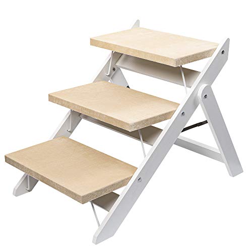 Portable 2-in-1 Wooden Foldable Dog Stairs