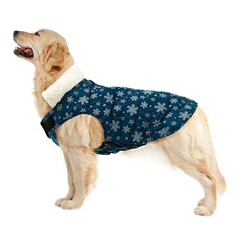 Stay Festive and Warm: The Christmas Snowflake Cold Weather Dog Coat