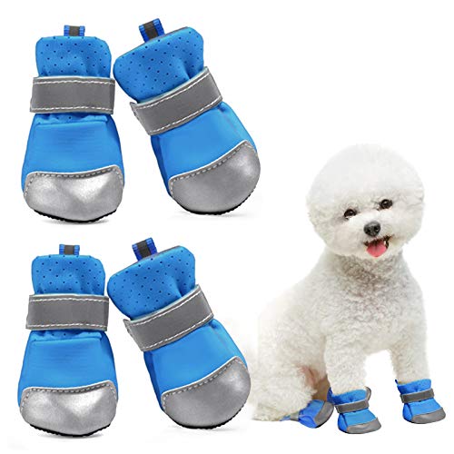 Reflective Dog Boots Paw Protector with Anti-Slip