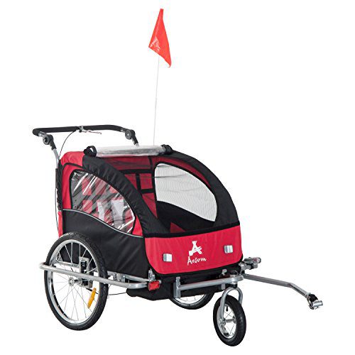 Aosom Elite Swivel 2-in-1 Double Child Two-Wheel