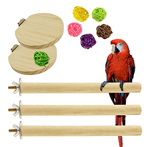 Wood Bird Stand Perch Parrot Cage