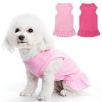 BINGPET 2 Pack Blank Dog Shirt Skirt