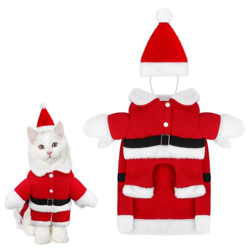 Dogs Cats Santa Claus Suit Costume