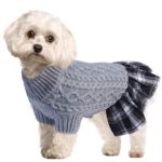 Warm Dog Sweater Stand Collar for Small Medium Puppy