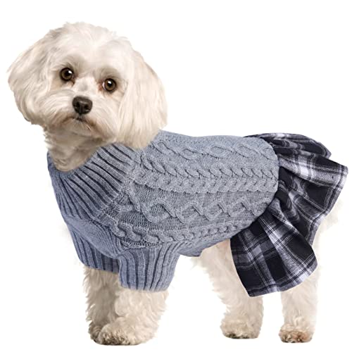 Warm Dog Sweater Stand Collar for Small Medium Puppy