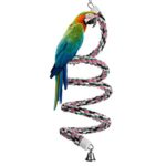 Cotton Parrot Swing Climbing Standing Toys with Bell