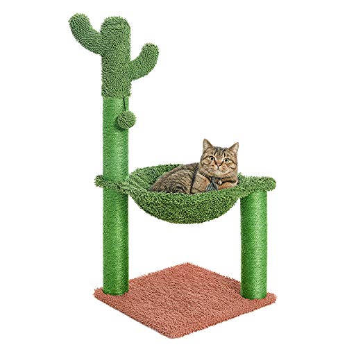 Catinsider 35 Inches Cactus Cat Tree with Hammock
