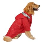 HDE Dog Raincoat Double Layer Zip Rain Jacket