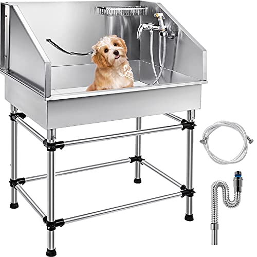 VEVOR Dog Grooming Tub 38 Inch Stainless Steel