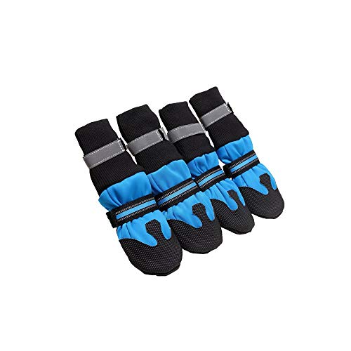 Dog Snow Boots Anti-Slip Dog Booties Winter Rain Shoes