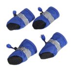 POPETPOP 4Pcs Waterproof Dog Shoes