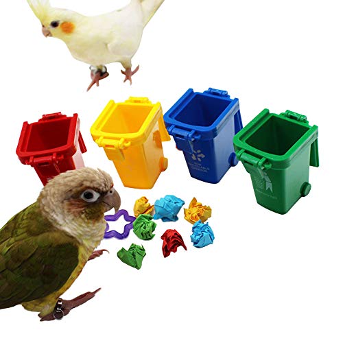 QBLEEV Conure Toys, Color Sorting Bin Bird Toys