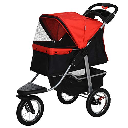 PawHut Luxury One-Click Folding Pet Stroller