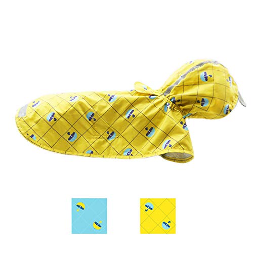 KYEESE Dog Yellow Raincoat for Large Dogs