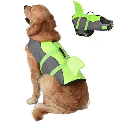 Ripstop Dog Life Vest for Swimming Adjustable Pet Life Preserver
