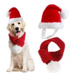 Inscape Data Christmas Dog Santa Hat with Scarf