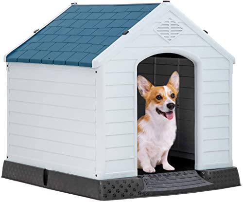 Insulated Kennel Durable Plastic Dog Air Vents and Elevated Floor