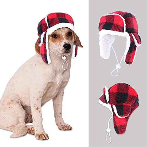 SEIS Christmas Dog Trooper Hat with Earmuffs Winter