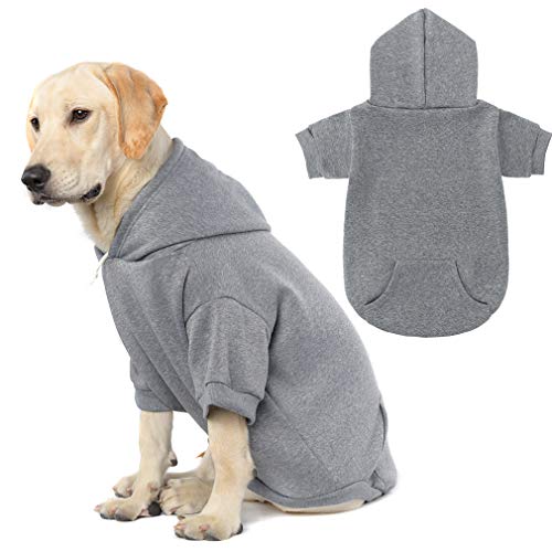 Soft and Warm Dog Hoodie Sweater with Leash Hole and Pocket