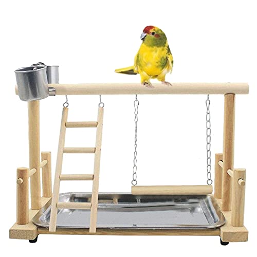 kathson Parrots Playground Bird Perch Wood